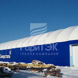 Hangar 135x24x14 Warehouse 135x24x14 m., For metal storage.